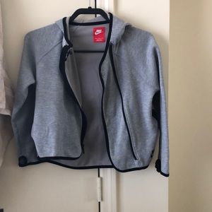 Grey and lime Nike zip up jacket